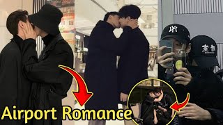 Wang Yibo and Xiao Zhan Hug and Kiss in public First Appearance at the airport [upl. by Naga]