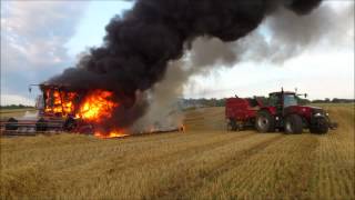 case ih combine 2188 AXIALFLOW 2012 on fire 2012 [upl. by Sunday]