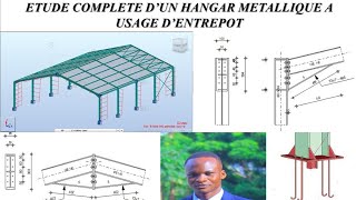 ETUDE COMPLETE DUN HANGAR MÉTALLIQUE A USAGE DE ENTREPÔT SUR ROBOT PARTIE 01 [upl. by Ihana]