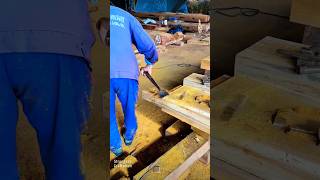 Old carpenter uses special shovel to handle redwood beam [upl. by Gnouh258]