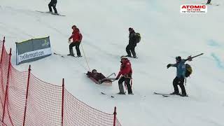 Tough crash for Mikaela Shiffrin 🇺🇸 during the 2nd run of women GS in Killington [upl. by Koziara874]