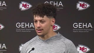 Quarterback Patrick Mahomes talks after Chiefs victory over the Raiders in Week 12 [upl. by Kellie492]