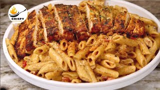 How to Make Pasta With Vegetable and Chicken  Creamy Cajun Chicken Pasta  Famous Kitchen Pasta [upl. by Thekla]