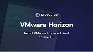 Install VMware Horizon Client on macOS  VMware Horizon [upl. by Severson561]