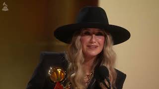 LAINEY WILSON Wins Best Country Album For BELL BOTTOM COUNTRY  2024 GRAMMYs Acceptance Speech [upl. by Aline]