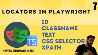 7  Locators ID ClassName Text CSS Selector XPath in Playwright  Typescript [upl. by Yrac]