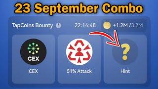 23 September Tap Coin Daily Bounty  tap Coin Bot Daily Combo  Tap Coins Airdrop [upl. by Aninaig]