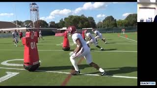 Alabama WR coach Holmon Wiggins  WR Release TechniquesDrills [upl. by Maurilia]