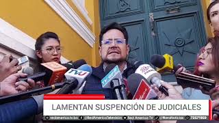 LAMENTAN SUSPENCION DE JUDICIALES [upl. by Oad172]