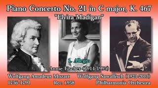 Mozart Piano Concerto No 21 A Fischer amp Sawallisch 1958 モーツァルト ピアノ協奏曲第21番 A フィッシャー [upl. by Alliehs]