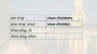 0080 Easily Learn French CHANTER present tense [upl. by Brink]