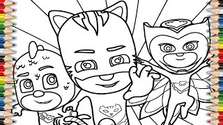 PJ Masks Gekko Catboy Owlette Coloring for Kids  Cartoon  On amp On feat Daniel Levi NCS Release [upl. by Llenrahs200]