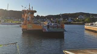 Cable ferry crossing part 1 Hamburgsund  Sweden [upl. by Merv]