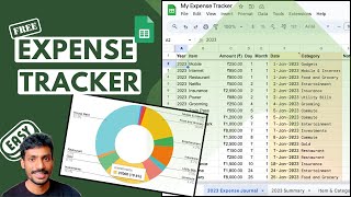 How To Track Your Expenses  EASY amp FREE Google Sheets Template [upl. by Alis]