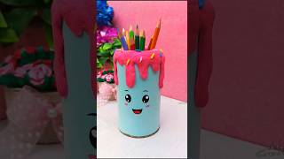 Diy pen holder 😍 youtubeshorts penholder ektascreativity trending craft diy [upl. by Yelah]