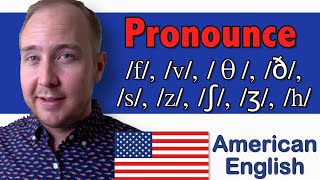 Fricatives f v θ ð s z ʃ ʒ h  44 Sounds of American English [upl. by Leohcin57]