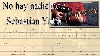 SEBASTIAN YATRA  No hay nadie más  Tablaturaacordesletrabacking track [upl. by Luedtke]