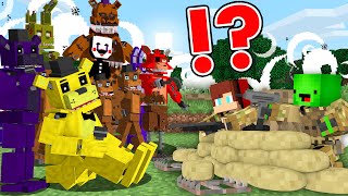 1000 Fnaf Vs JJ and Mikey in Minecraft Maizen Mizen Mazien jj and mikey [upl. by Akimehs]