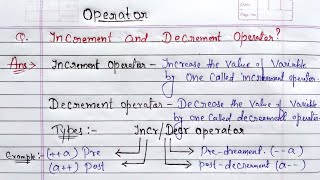 Increment and Decrement operators in C  Unary operators increment and decrement in c language [upl. by Caldera876]