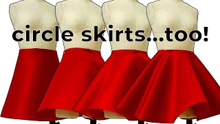 CIRCLE SKIRTS PATTERN MAKING amp CUTTING updated  14 12 34 amp FULL CIRCLE SKIRTS LA MODÉLISTE [upl. by Enylodnewg]