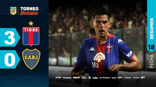 TIGRE 3  0 BOCA I Resumen del partido  TorneoBetano 2024 [upl. by Ecirpac]