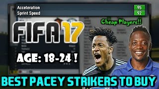 FIFA 17 BEST PACEY STRIKERS TO BUY ON CAREER MODE Any Teams [upl. by Parsaye]