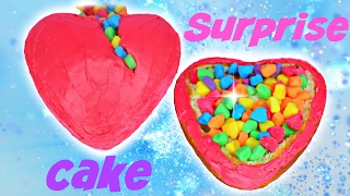 How to Make VDAY Heart Piñata Cake  SURPRISE Heart Candy Center [upl. by Nerro872]