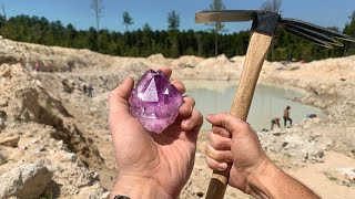 Found Rare Amethyst Crystal While Digging at a Private Mine Unbelievable Find [upl. by Fortin889]