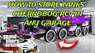 UPDATED HOW TO MOVE MODDED TANKSCHERNOBOGRCV IN ANY GARAGE  GTA 5 ONLINE  AFTER PATCH 168 [upl. by Gnidleif482]