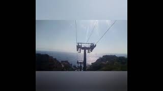 From Taormina to Mazzarò Beach with the cable car [upl. by Ebony725]