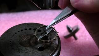 How I reposition a roller table on a pocket watch balance Illinois Watch Co [upl. by Anitnuahs]