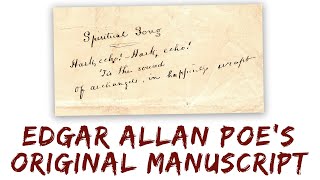 Edgar Allan Poes Original Manuscript [upl. by Sucam]