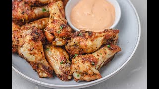 Air Fryer Chicken Wings Air Fryer Lemon Pepper Wings [upl. by Guildroy]