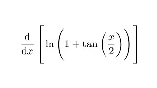 Derivative of ln1tanx2 [upl. by Eldwun]