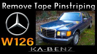 W126 MercedesBenz SClass Remove Vinyl Tape Pinstriping [upl. by Benson]