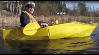 Fluted plastic foldable one sheet kayak  boat [upl. by Vershen]