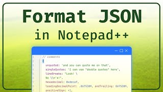 How to Formatting JSON in Notepad Structuring Your Dataquot [upl. by Feil]