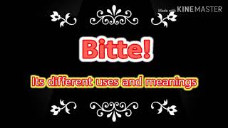 Bitte and its meanings  Learn German by GerMangyan [upl. by Alieka]