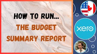 How to run the Budget Summary report in Xero 2024 Step By Step 4K [upl. by Enyleve]