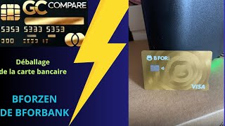 UBOXING  déballage de la cartes bancaire Visa Bforzen de BFORBANK [upl. by Noxaj]