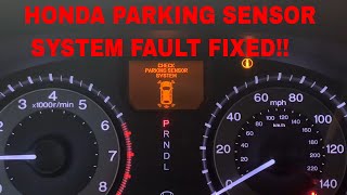 Honda Odyssey and Pilot Parking Sensor Fault Fixed  Easy 2011 2012 2013 2014 2015 2016 2017 [upl. by Zaneski]