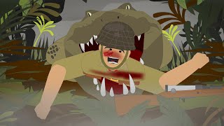 The Japanese Army VS deadly Crocodiles in WWII Ramree Island Massacre [upl. by Learsi]