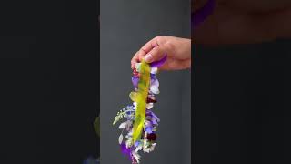 Use laser paper and flowers to create unique jewelry flowerarrangement flowerdesign gifts diy [upl. by Anayd380]