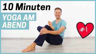 10 Min YOGA AM ABEND Innere Ruhe  Tag 1  Start der Challenge [upl. by Oletta]