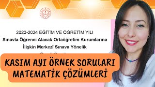 8SINIF  KASIM AYI ÖRNEK SORULARI MATEMATİK ÇÖZÜMLERİ  SAYISAL KİTAPÇIĞI  2024 LGS [upl. by Oek]