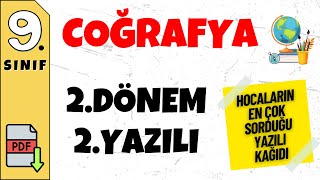 9Sınıf Coğrafya 2Dönem 2Yazılı [upl. by Ecnerewal69]