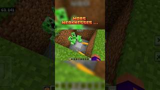 Minecraft mobs Weaknesses 😄 [upl. by Atelokin]