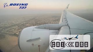 EgyptAir landing at Cairo airport CAI  Boeing 737800 [upl. by Arihsak]