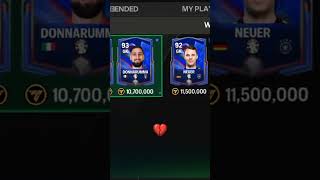 Donnarumma Vs Neuer FC cards ☠️☠️☠️☠️ fifa football viral trends [upl. by Lachus181]