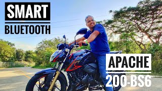 Apache RTR 200 4V BS6 🔥 First Ride REVIEW [upl. by Brawley]